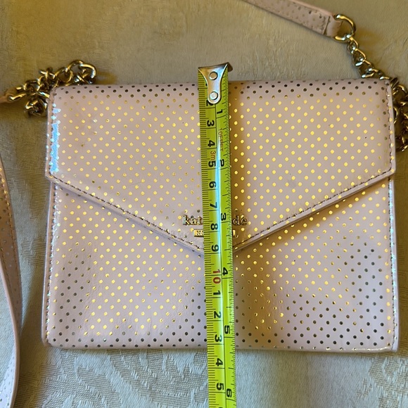 Kate Spade Lilac Street Dot Monday pink metallic gold envelope bag - Picture 7 of 15